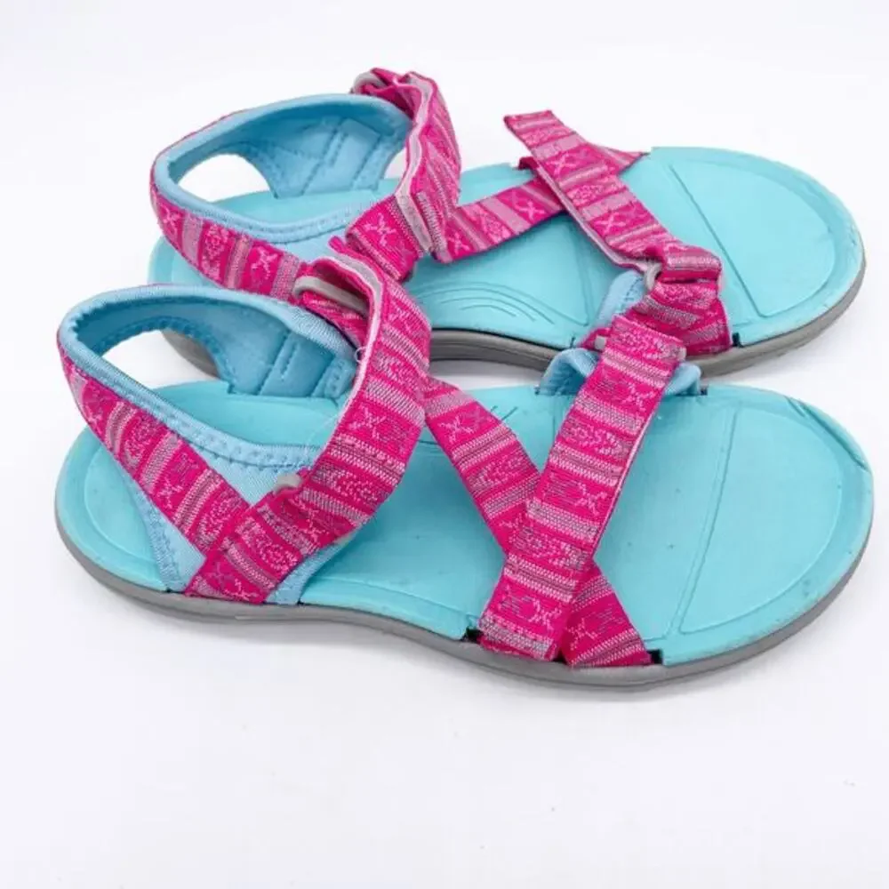 Northside Girl's Bayview Sandals Aqua Pink‎ Size 5
